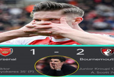 Hasil Arsenal VS Bournemouth: Arsenal Tumbang 1-2 dari Bournemouth