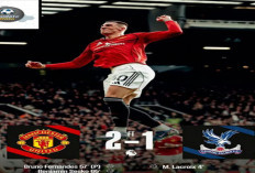 Hasil Manchester United 2-1 Crystal Palace: Comeback Dramatis, MU Bangkit ke Posisi 3