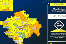 Cuaca Sumsel Sabtu Ini Didominasi Berawan, Sejumlah Daerah Berpotensi Hujan Sedang