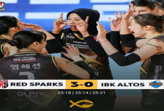 Red Sparks Gaspol! Hantam IBK Altos 3-0, Megawati Head Shoot