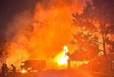 Lokasi Illegal Refinery di Babat Toman Muba Diduga Terbakar