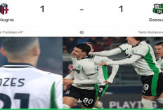Hasil Liga Seri A: Sassuolo Curi 1 Poin dari Kandang Bologna, Jay Idzes Tampil Solid