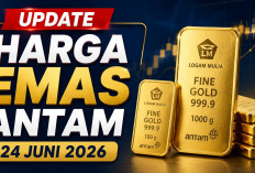 Cek Harga Emas Antam Hari Ini, 24 Juni 2026: Turun Rp18.000, Kini Dibanderol Rp2,655 Juta per Gram