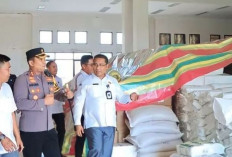Polres OKU Timur Siagakan Personel di Gudang Logistik Pemilu