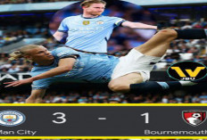 Manchester City Naik ke Peringkat 3, Bungkam Bournemouth 3-1