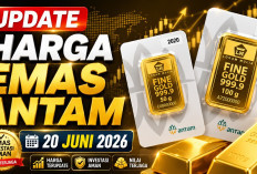 Cek Harga Emas Antam Hari Ini, 20 JUni 2026: Turun Lagi Rp5.000, Kini Dibanderol Rp2,668 Juta per Gram