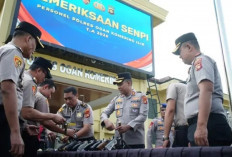 Awasi Penggunaan, Polres OKI Cek dan Periksa Senpi Dinas Para Personel