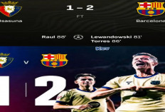 Hasil La Liga Spanyol: Barcelona Menang Dramatis 2-1 atas Osasuna