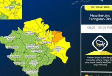 Cuaca Sumatera Selatan Hari Ini, Jumat 6 Februari 2026: Hujan Merata dari Pagi hingga Dini Hari
