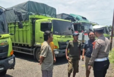 Tindaklanjuti SKB, Satlantas Polres OKI Sekat Kendaraan Angkutan Barang Sumbu Tiga