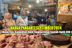 Harga Pangan 2 September 2024 :  Mayoritas Harga Komoditas Naik, Daging Ayam Sentuh Rp40.990 per Kg !