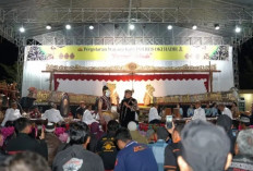Pererat Silaturahmi dengan Masyarakat, Polres OKI Hadir Persembahkan Pageralan Wayang Kulit