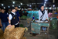 Pj Gubernur Sumsel Sidak Pasar Pasar Induk Jakabaring : Pastikan Pasokan Bahan Pokok Stabil