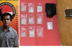 860 Gram Ganja dan 78 Gram Sabu Disita dari Kamar Hotel, Kurir Lintas Kota Dibekuk
