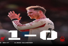 Hasil Nottingham Forest Vs Liverpool 0-1: Gol Injury Time Mac Allister Jaga Asa The Reds