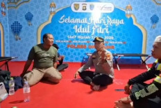 Pos Pam Lempuing Sambut Pemudik yang Singgah, Imbau Keselamatan Perjalanan