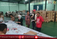 KPU Banyuasin Monitoring dan Evaluasi Percetakan Surat Suara serta Alat Bantu Tunanetra untuk Pilbup 2024