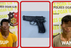 Curi Tas Selempang Berisi Air Sofgan Bareta M84, Dua pria di Ogan Ilir Ini Diamankan Polisi
