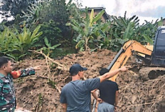 Tanah Longsor di Desa Lingga, Muara Enim : 1 Rumah Rusak Berat, Warga Diminta Waspada !