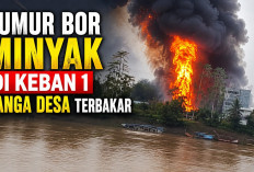 Sumur Bor Minyak di Keban 1 Sanga Desa Terbakar