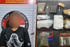 Satresnarkoba Polres OKU Tangkap Kurir Narkoba Antar Provinsi