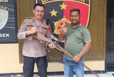 Polsek Indralaya Terima Penyerahan Sukarela Senpi Rakitan dari Warga