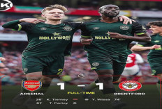 Arsenal Gagal Menang, Imbang 1-1 Lawan Brentford   