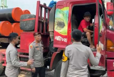 Polres Muba “Sikat” Truk Bandel! 130 Kendaraan Sumbu Tiga Dikandangkan Demi Kelancaran Mudik Lebaran 2026