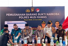 Polda Sumsel Musnahkan 2 Kilogram Sabu Hasil Pengungkapan Jaringan Narkoba di Musi Rawas