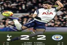 Hasil Tottenham vs Man City 2-2: City Ditahan Spurs, Jarak dengan Arsenal Melebar