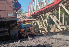 Jembatan Muara Lawai Ambruk Angkutan Batu Bara Distop