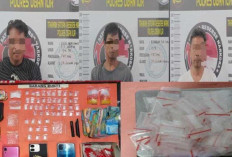 Tiga Terduga Pengedar Sabu Diciduk di Sungai Pinang, Polisi Sita 50 Paket Sabu Seberat 23,33 Gram