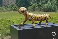 Patung Harimau Stunting di Pinggir Jalan Viral, Warganet Ramai Beri Komentar Kocak