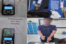 Duduk dipinggir Jalan Pengedar Narkoba ditangkap, Ini Barang Bukti yang diamankan 