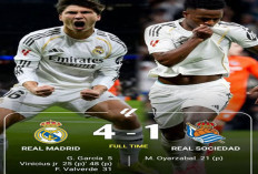 Hasil Real Madrid vs Real Sociedad: Real Madrid Hajar Sociedad 4-1 dan Geser Barcelona