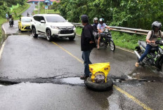 Jalan Lahat-Pagaralam Rawan Putus : Pengguna Jalan Diminta Waspada !