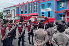 Polres Ogan Ilir Gelar Apel Pengamanan Rapat Pleno KPU  