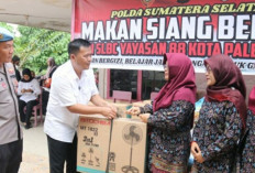 Polda Sumsel Berikan Paket Makanan Bergizi ke Siswa SLB 