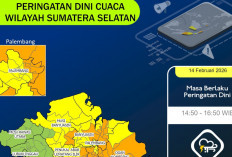 Warga Sumsel Diminta Waspada, Hujan Disertai Kilat Berpotensi Terjadi