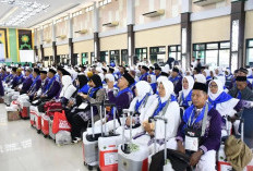 370 Calhaj Kloter 3 Embarkasi Palembang Tiba ke Asrama Haji