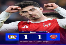 Hasil Liga Champions: Arsenal Tahan Bayer Leverkusen 1-1 di Leg 1 Liga Champions