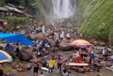 Penghujung Liburan, Air Terjun Bedegung Ramai Pengunjung 