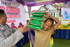 Gerakan Pangan Murah Polres OKI yang Dilaksanakan Polsek Pedamaran Disambut Antusias Masyarakat