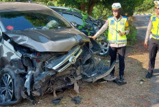 Gara-Gara Rokok, 4 Mobil Alami Tabrakan Beruntun di Jalan Raya Prabumulih-Muara Enim