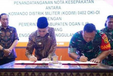 Pemkab Ogan Ilir dan Kodim 0402 OKI/OI Teken Nota Kesepakatan Penanggulangan Bencana