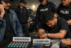 Tak Sadar Konsumennya Polisi, Pengedar Narkoba Tertangkap Tangan dengan Barang Bukti  20 Ekstasi dan 1,79 Gram