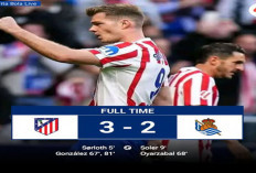 Hasil La Liga! Brace Nico Gonzalez Bawa Atletico Madrid Tumbangkan Real Sociedad 3-2