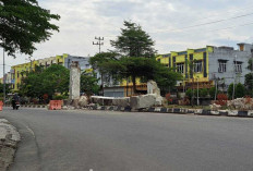 Target Tiga Bulan, Gerbang Selamat Datang Kota Prabumulih Mulai Dibangun Kembali Pasca Roboh Ditabrak Truk Kon