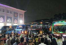 Walikota Prabumulih Sambut Kepulangan 196 Jemaah Haji di Masjid Jamik Islamic Center