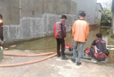 BPBD OKU Sedot Banjir di Kawasan Kota Baturaja